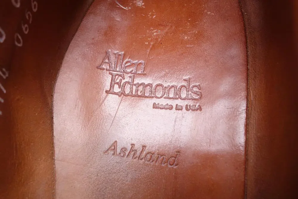 Allen Edmonds Ashland Shoes Mens Size 12 D Brown Leather Wingtip Brogue Derby